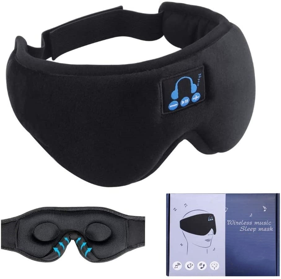 Bluetooth 5.0 Wireless 3D Sleep Mask with Microphone